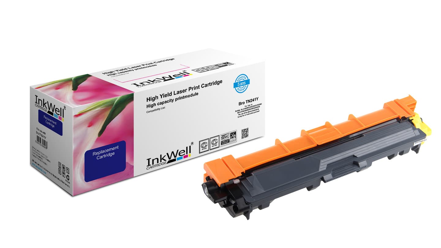 CARTOUCHE BROTHER TN241 HL 3140/3150/HL 3170/DCP9020/DCP9340 YELLOW CARTON 15PCS