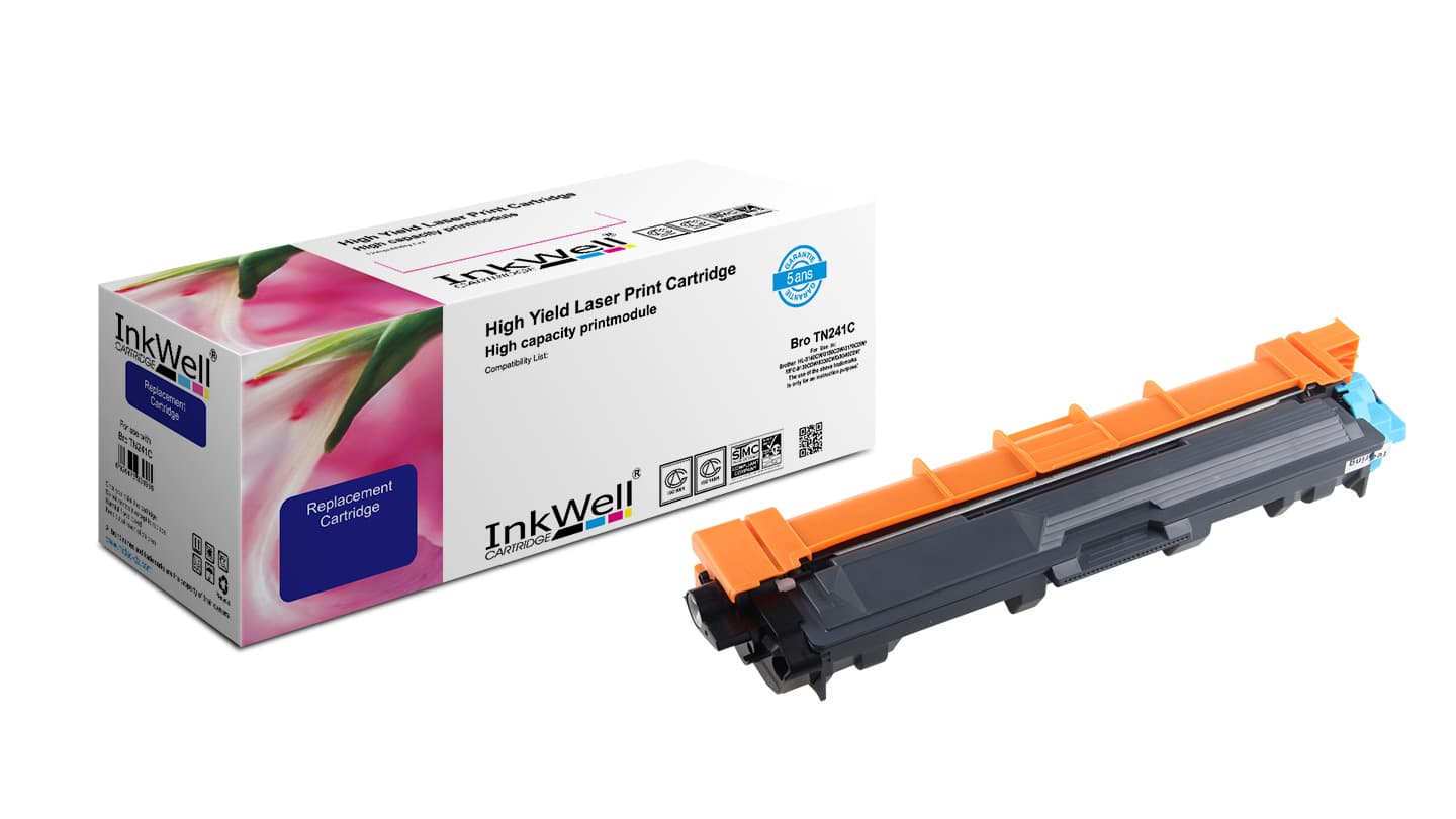 CARTOUCHE BROTHER TN241 HL 3140/HL 3150/HL 3170/DCP9020/DCP9340 CYAN CARTON 15PCS